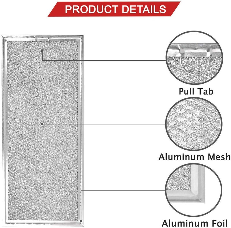 IROLEN Microwave Grease Filter Compatible with Whirlpool and GE Microwaves 2 Pack Approx 13" x 6" - Image 4